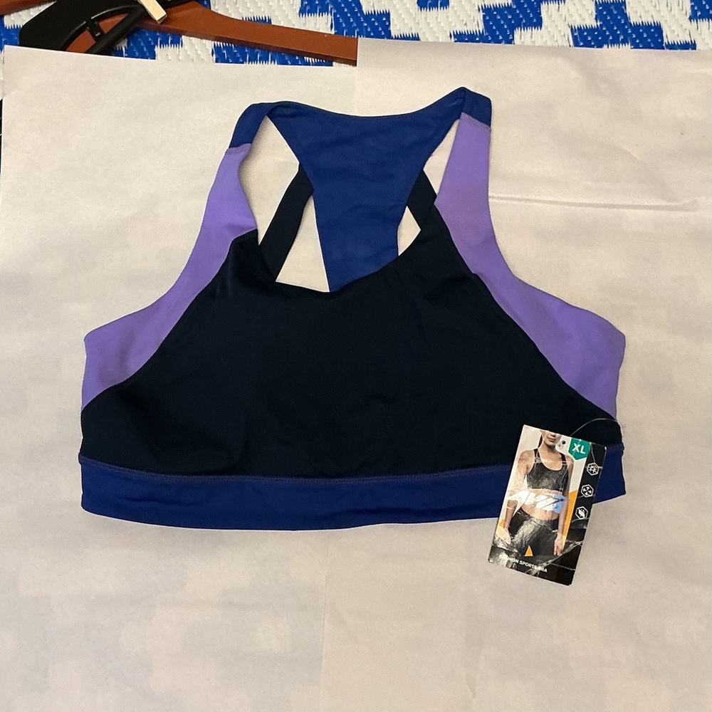 Avia Navy and Lavender Sports Bra